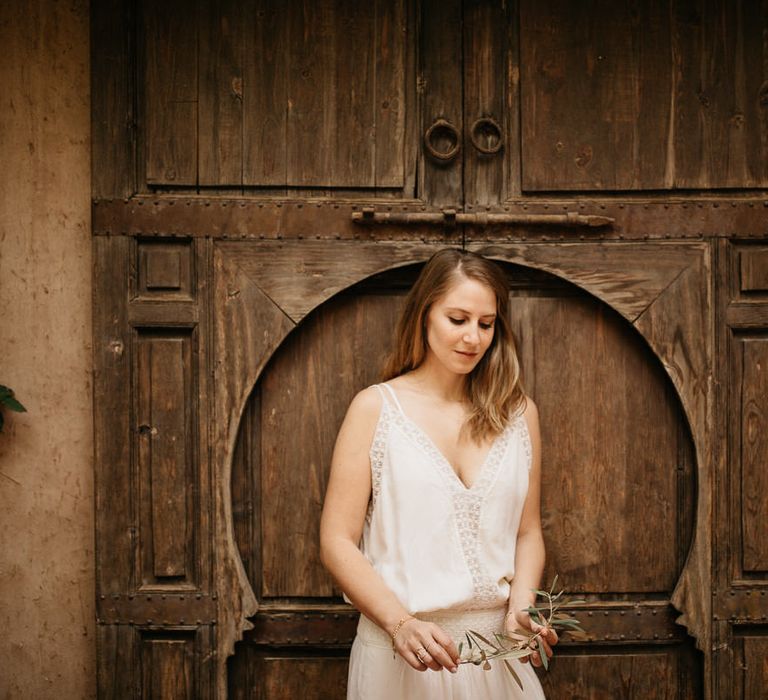 Bride in Celestina Agostino Wedding Dress | Beldi Hotel, Marrakech Destination Wedding | Lifestories Wedding Photography