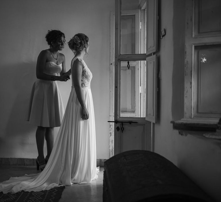 Bride in Celestina Agostino Wedding Dress | Beldi Hotel, Marrakech Destination Wedding | Lifestories Wedding Photography