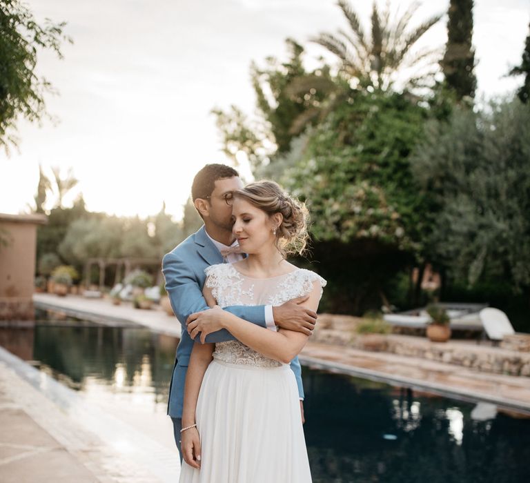 Bride in Celestina Agostino Wedding Dress | Beldi Hotel, Marrakech Destination Wedding | Lifestories Wedding Photography