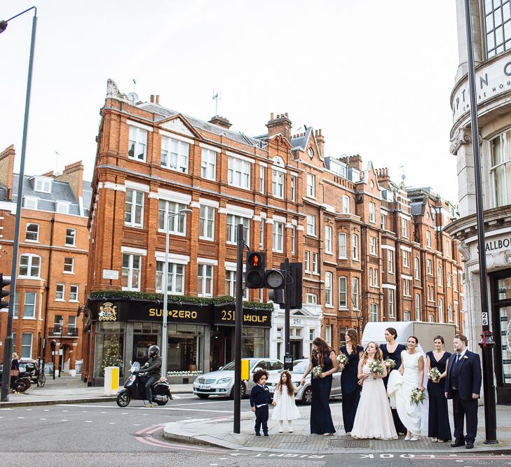 Bride In Pronovias And Bridesmaids In Ghost