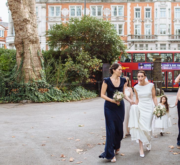 Bride In Pronovias And Bridesmaids In Ghost