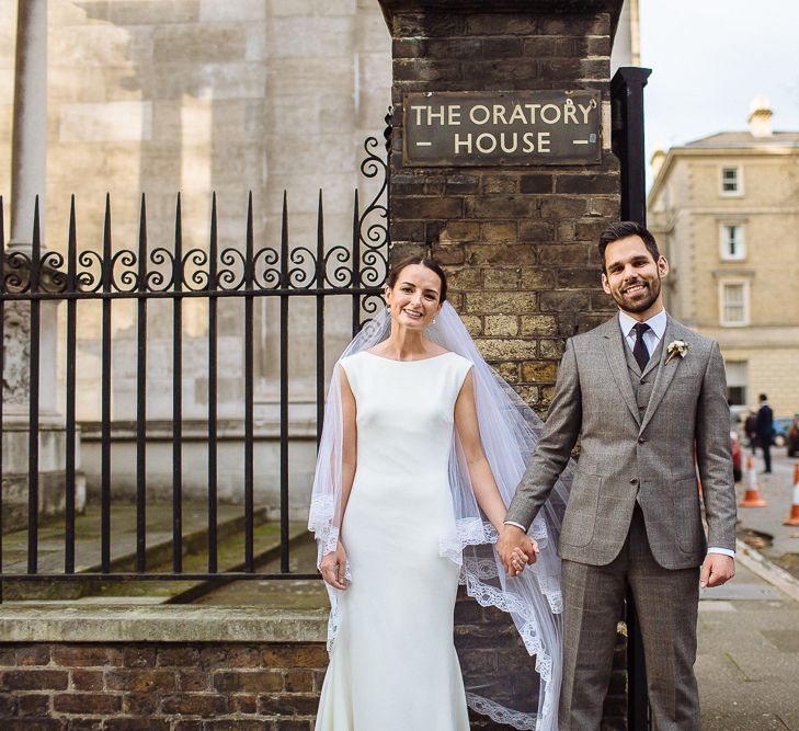 Stylish & Intimate London Wedding At The Fox & Grapes With Bride In Pronovias