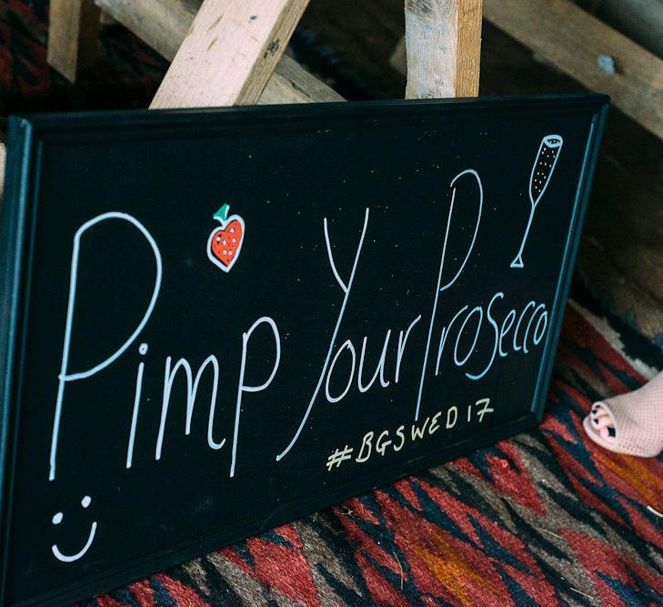 Pimp Your Prosecco Bar | Rustic Wedding at Yoghurt Rooms in Sussex | Louise Griffin Photography