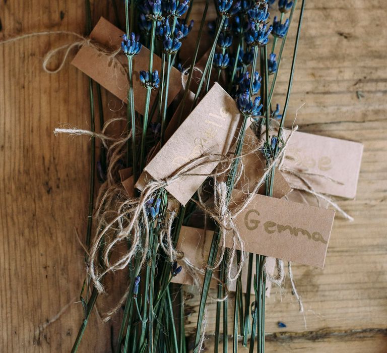 Dried Lavender | Rustic Wedding at Yoghurt Rooms in Sussex | Louise Griffin Photography