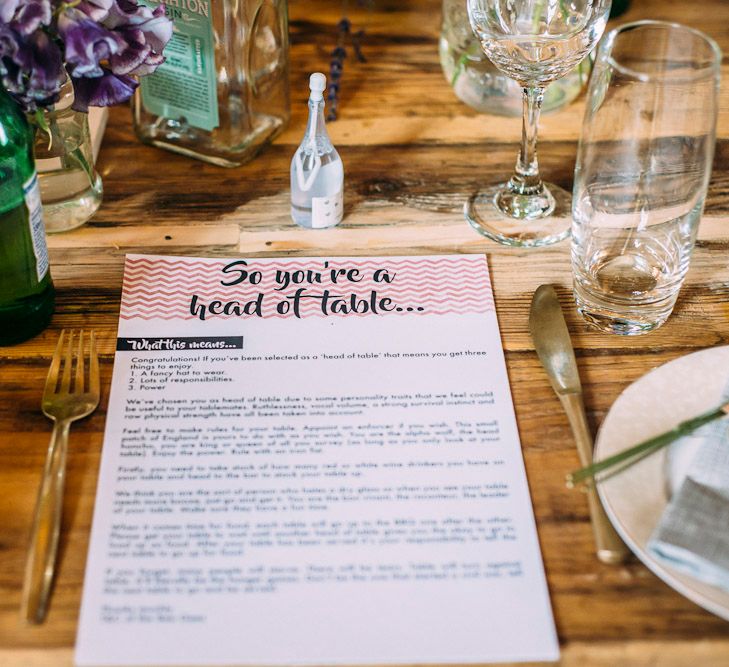 Chevron Wedding Stationery | Rustic Wedding at Yoghurt Rooms in Sussex | Louise Griffin Photography