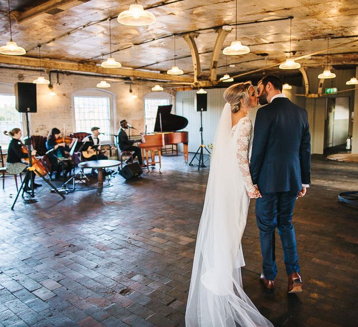 Bride in Charlie Brear | Industrial Wedding at The West Mill | S6 Photography