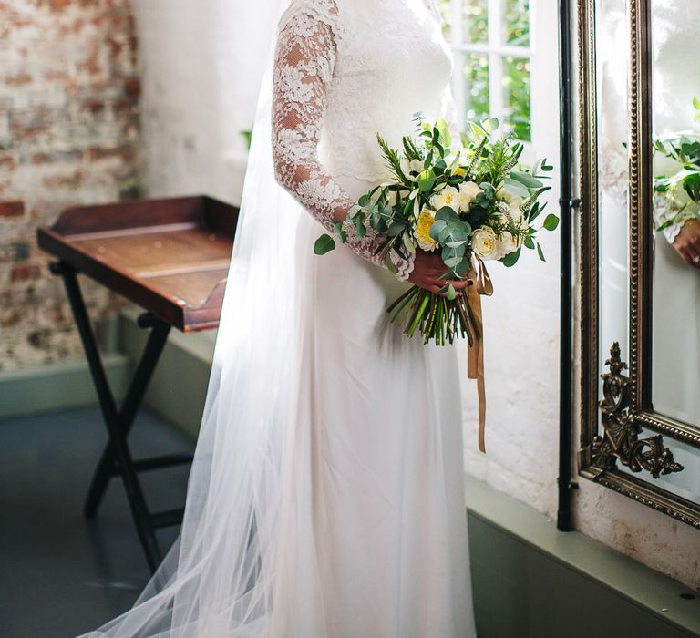 Bride in Charlie Brear Torum Dress & Adrianna Lace Jacket | S6 Photography