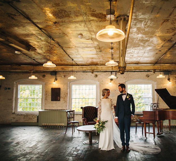 Bride in Charlie Brear | Industrial Wedding at The West Mill | S6 Photography