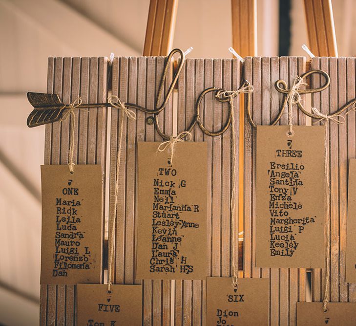 Rustic Table Plan