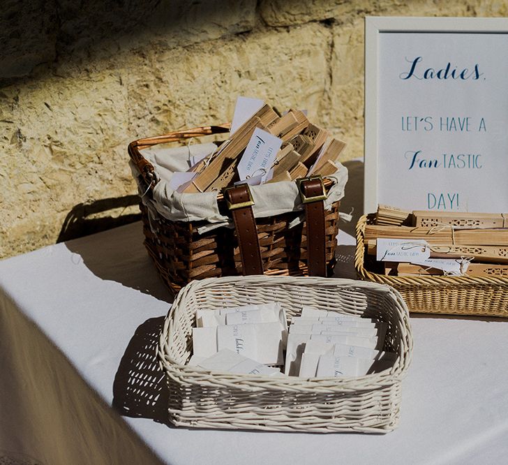 Fan Wedding Favours | Intimate Destination, Family Wedding Planned by The Knot in Italy Weddings at Castello Il Palagio , Italy | Linda Nari Photography