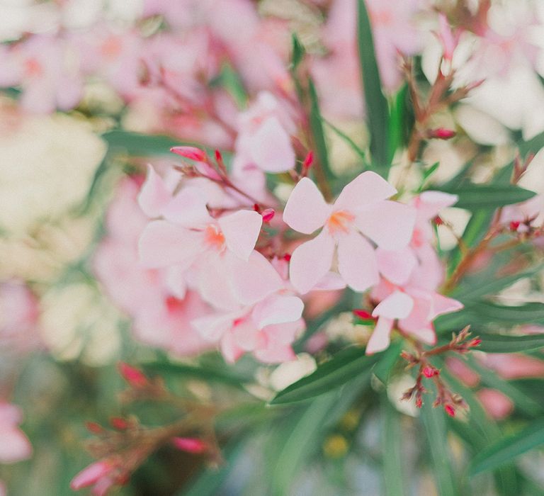 Blush Pink Flowers | Intimate Destination, Family Wedding Planned by The Knot in Italy Weddings at Castello Il Palagio , Italy | Linda Nari Photography