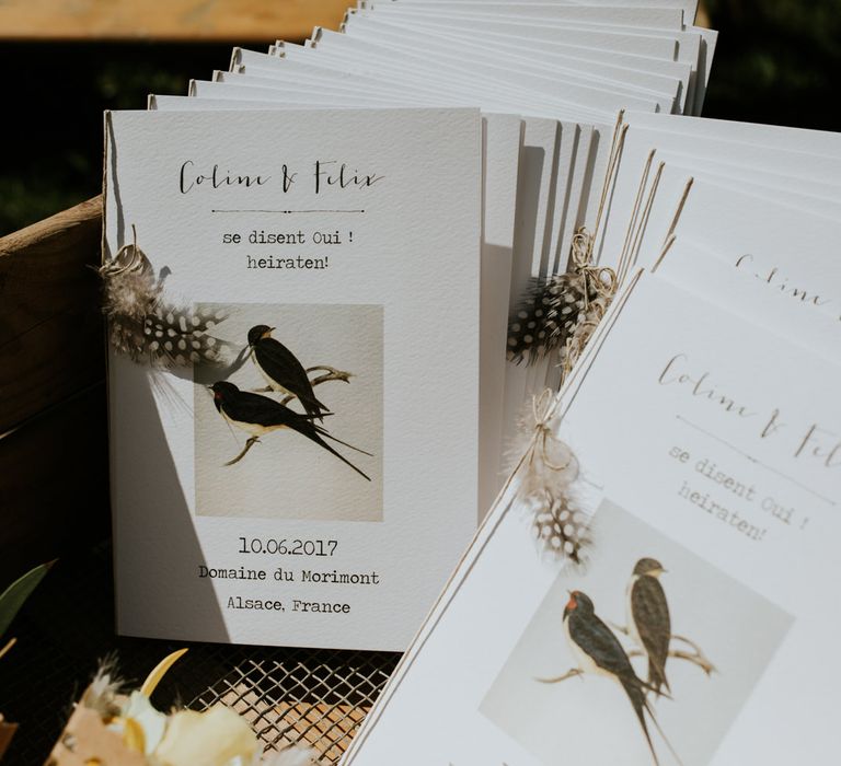 Wedding Stationery | Chic Rustic French Wedding at Le Morimont Styled by Féelicité | Photography by Chloe