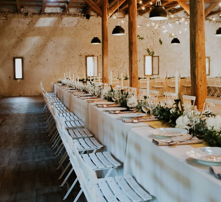 Rustic Tablescape | Chic Rustic French Wedding at Le Morimont Styled by Féelicité | Photography by Chloe