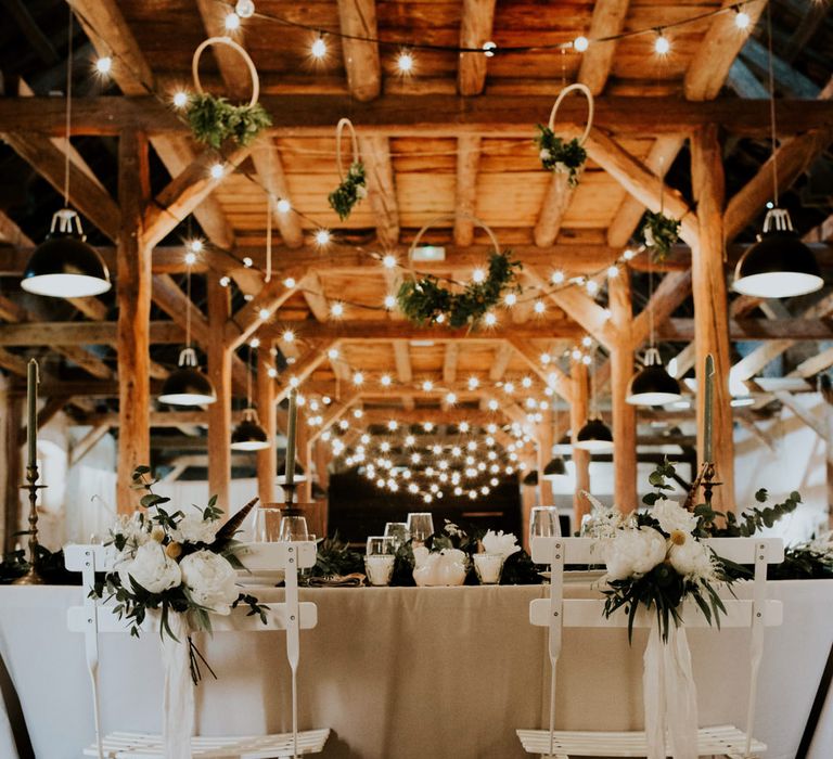 Chair Back Decor | Chic Rustic French Wedding at Le Morimont Styled by Féelicité | Photography by Chloe