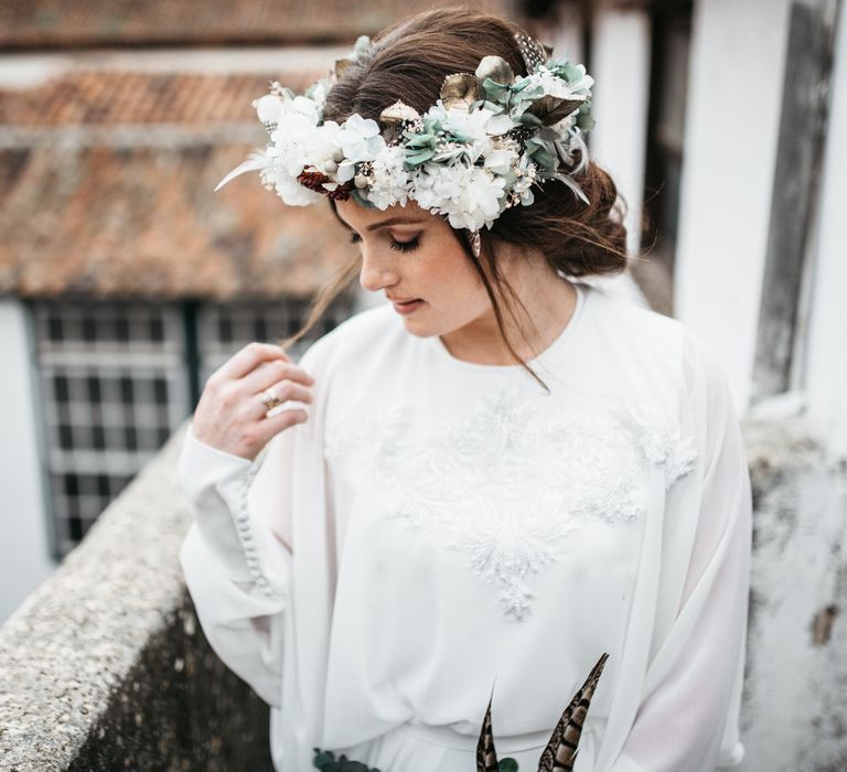 Bride With Floral Crown