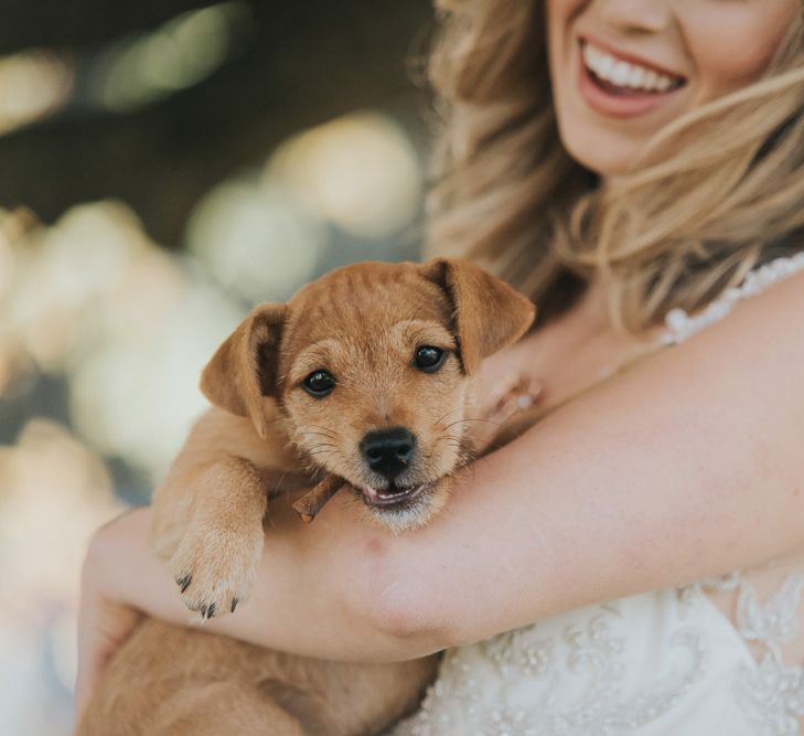 Bride with Puppy