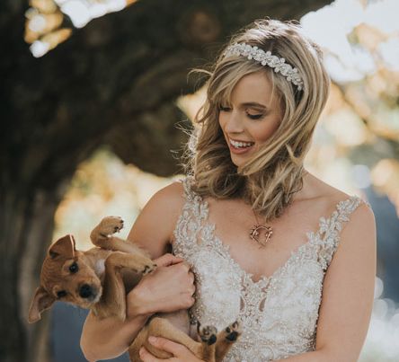 Bride with Puppy