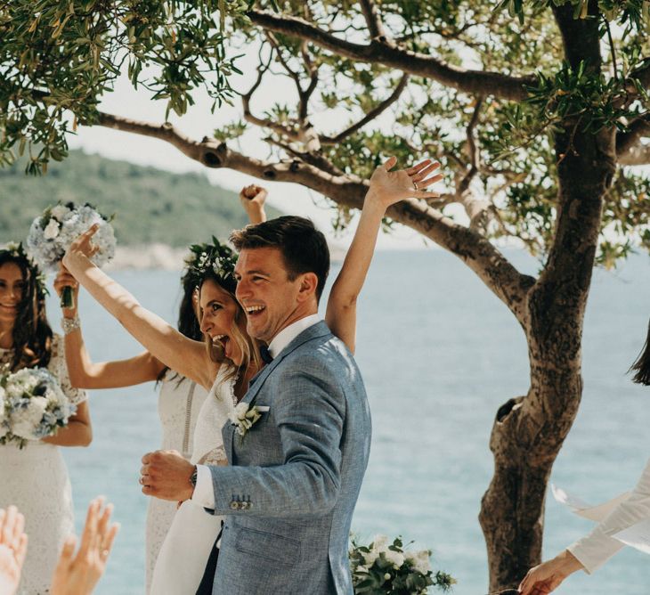 Outdoor Wedding Ceremony | Bride in Rime Arodaky | Groom in Hugo Boss | Jere Satamo Photography