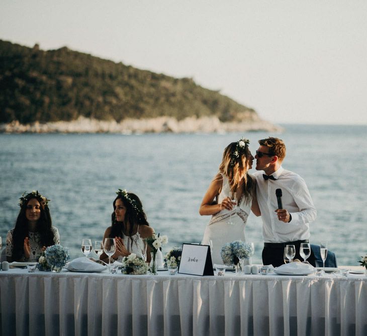 Top Table | Palm Beach Terrace, Destination Wedding at Hotel Excelsior, Dubrovnik, Croatia | Jere Satamo Photography