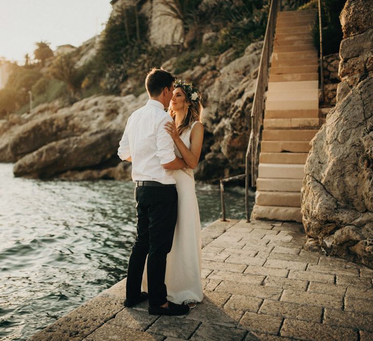 Bride in Rime Arodaky | Groom in Hugo Boss | Destination Croatia Wedding | Jere Satamo Photography