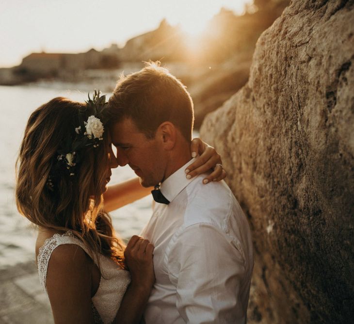 Golden Hour | Bride in Rime Arodaky | Groom in Hugo Boss | Destination Croatia Wedding | Jere Satamo Photography