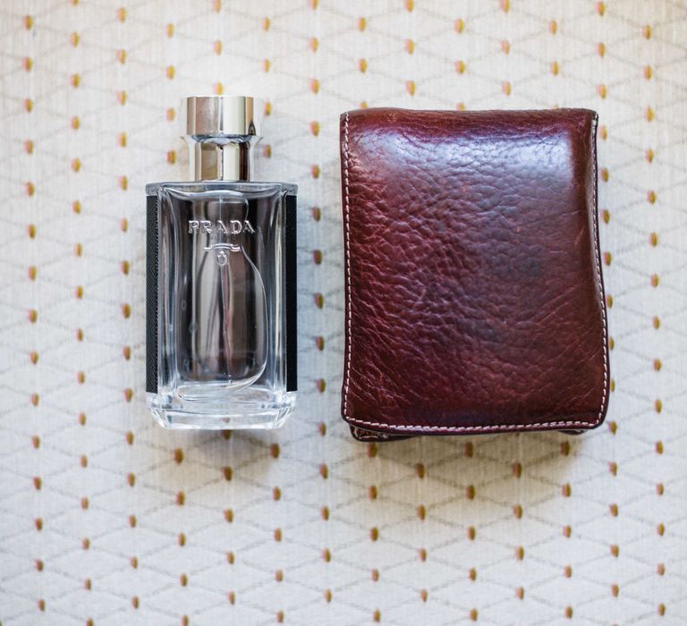 Lather Wallet & Prada Aftershave Grooms Accessories