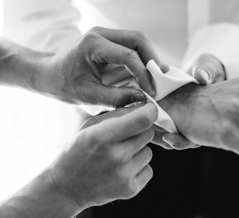 Groom Getting Ready