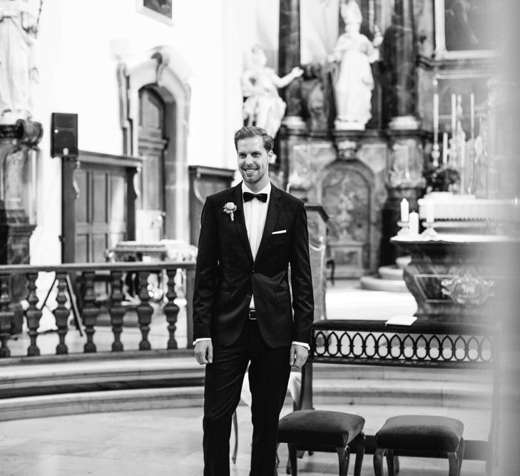 Groom in Tuxedo & Bow Tie