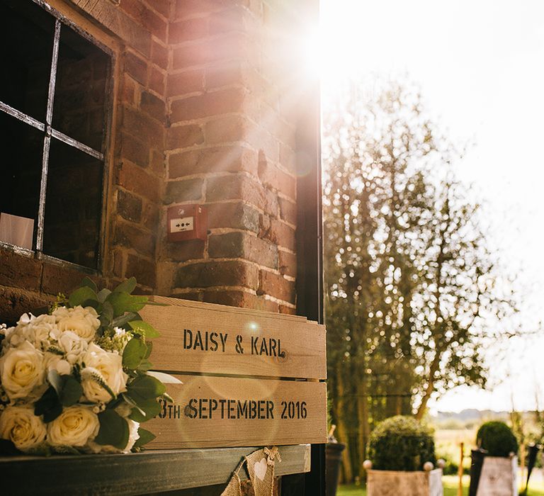 Personalised Wedding Crate | Alex Tenters Photography