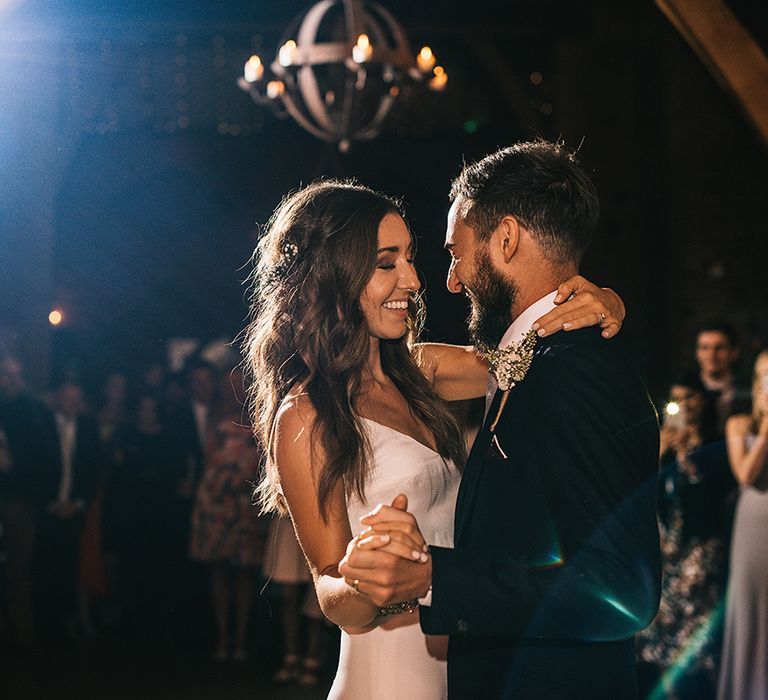 First Dance | Bride in Martina Liana Bridal Gown from Coco and Kate | Groom in Reiss Bespoke Tailoring Suit | Alex Tenters Photography