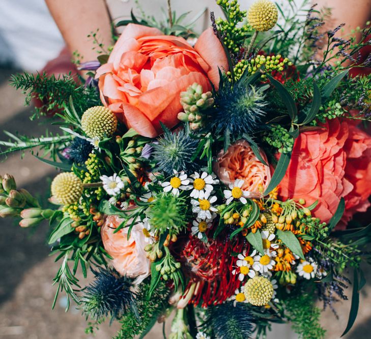 Wild Bright Peony Bouquet