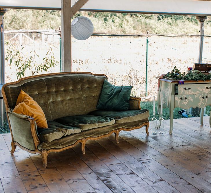 Vintage Wedding Reception Seating Area