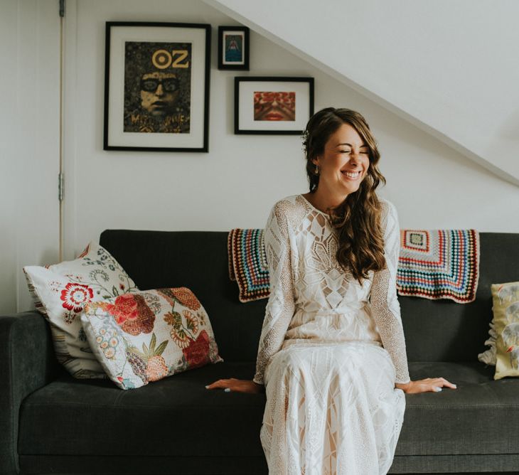 Bride in Grace Loves Lace Gown | Outdoor Woodland Wedding at The Dreys in Kent | Fern Edwards Photography