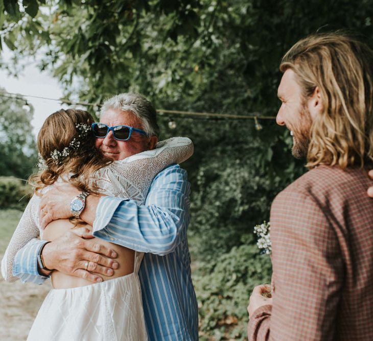 Bride in Grace Loves Lace | Outdoor Woodland Wedding at The Dreys in Kent | Fern Edwards Photography