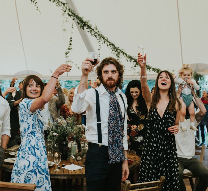 Speeches | Marquee Reception | Outdoor Woodland Wedding at The Dreys in Kent | Fern Edwards Photography