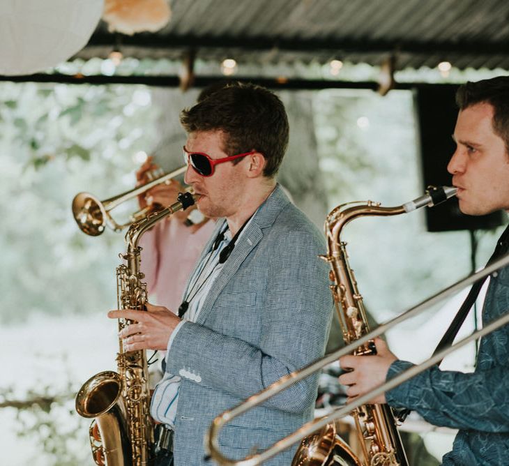 Live Music Wedding Entertainment | Outdoor Woodland Wedding at The Dreys in Kent | Fern Edwards Photography