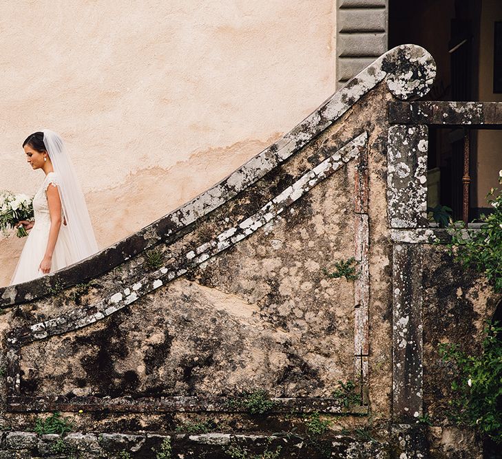 Bride in Customised David Fielden Wedding Dress Bridal Entrance