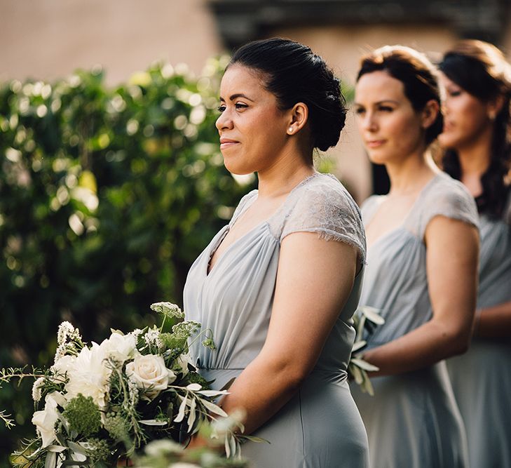 Bridesmaids in Grey ASOS Dresses