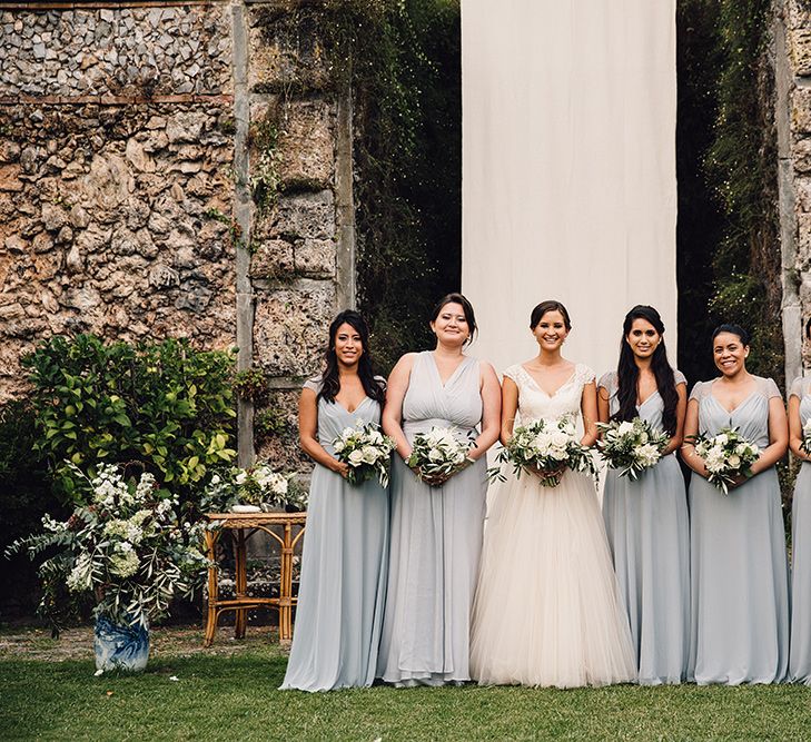 Bridesmaids in Grey ASOS Dresses