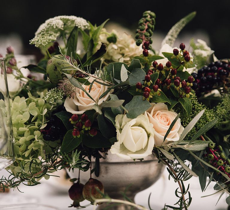 Elegant Floral Wedding Table Centrepiece