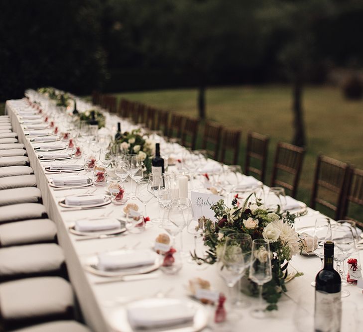 Elegant Reception Table Set Up