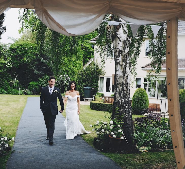 Off Shoulder Pronovias Wedding Dress