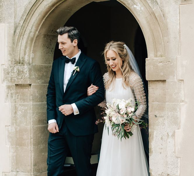 Black Tie Wedding // Elegant Wedding At Wasing Park With Bride In Embellished Temperley Bridal Gown With Fine Art Images From Grace And Blush Film By Mrs Mashup