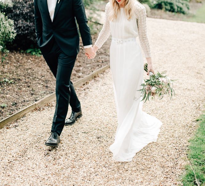 Black Tie Wedding // Elegant Wedding At Wasing Park With Bride In Embellished Temperley Bridal Gown With Fine Art Images From Grace And Blush Film By Mrs Mashup