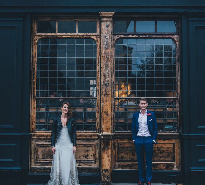 Urban Bride & Groom Portrait