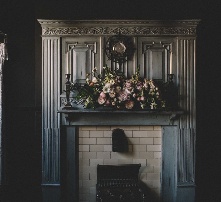 Dark Hues For An Intimate Wedding Inspiration Shoot At The Green Man Winchester With Stationery By Geri Loves Emi And Images From Carrie Lavers Photography