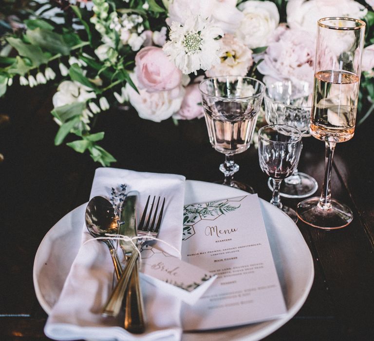 Dark Hues For An Intimate Wedding Inspiration Shoot At The Green Man Winchester With Stationery By Geri Loves Emi And Images From Carrie Lavers Photography