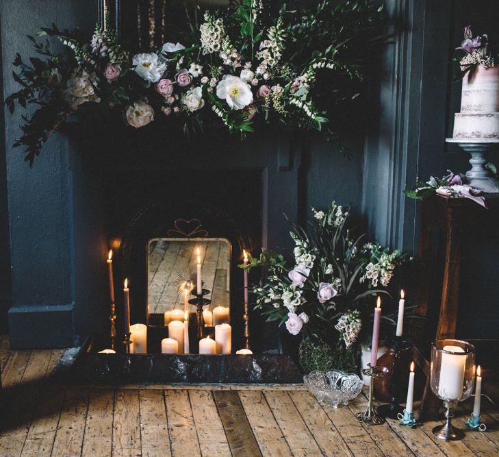 Dark Hues For An Intimate Wedding Inspiration Shoot At The Green Man Winchester With Stationery By Geri Loves Emi And Images From Carrie Lavers Photography