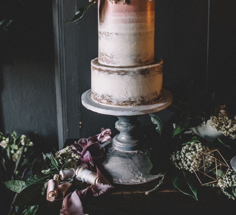 Dark Hues For An Intimate Wedding Inspiration Shoot At The Green Man Winchester With Stationery By Geri Loves Emi And Images From Carrie Lavers Photography