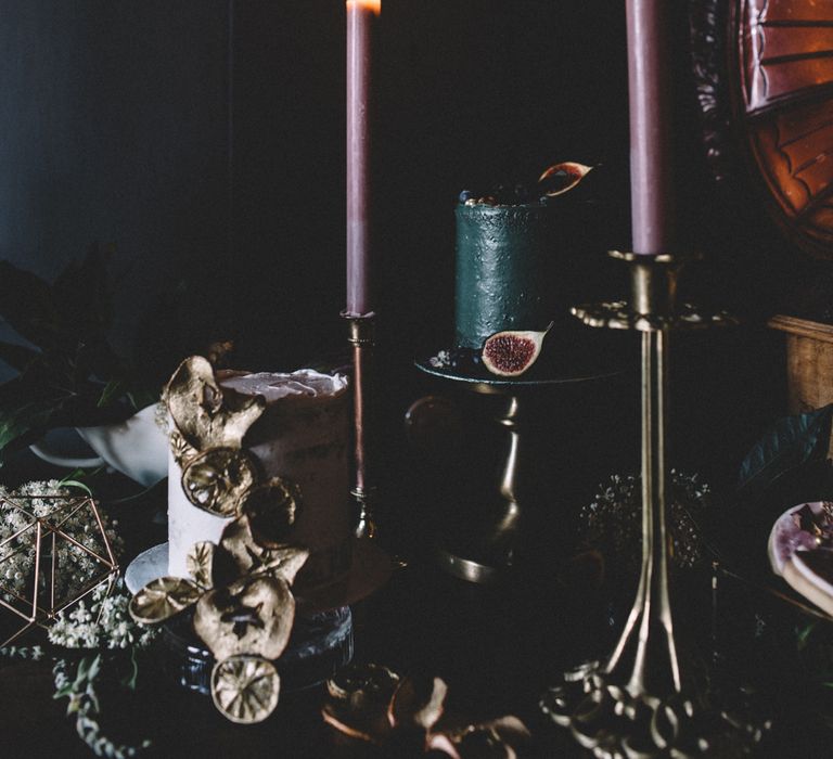 Dark Hues For An Intimate Wedding Inspiration Shoot At The Green Man Winchester With Stationery By Geri Loves Emi And Images From Carrie Lavers Photography